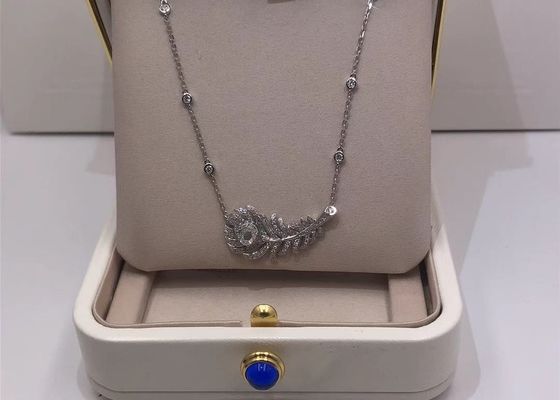 Les carats JPN00590 0,66 ont personnalisé Diamond Jewelry Real Diamond Necklace