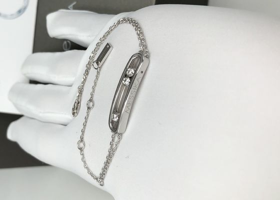Aucune pierre gemme Messika ne conjuguent l'or blanc Diamond Bracelet Large Size de la chaîne 18k