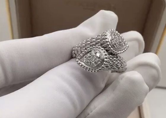 0,66 or élégant Diamond Ring, 18kt or blanc Diamond Engagement Ring des carats 18K