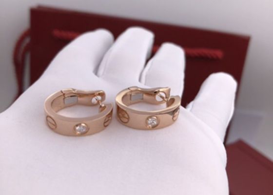 Bel or luxueux Diamond Earrings Rose Gold de B8022900 18K